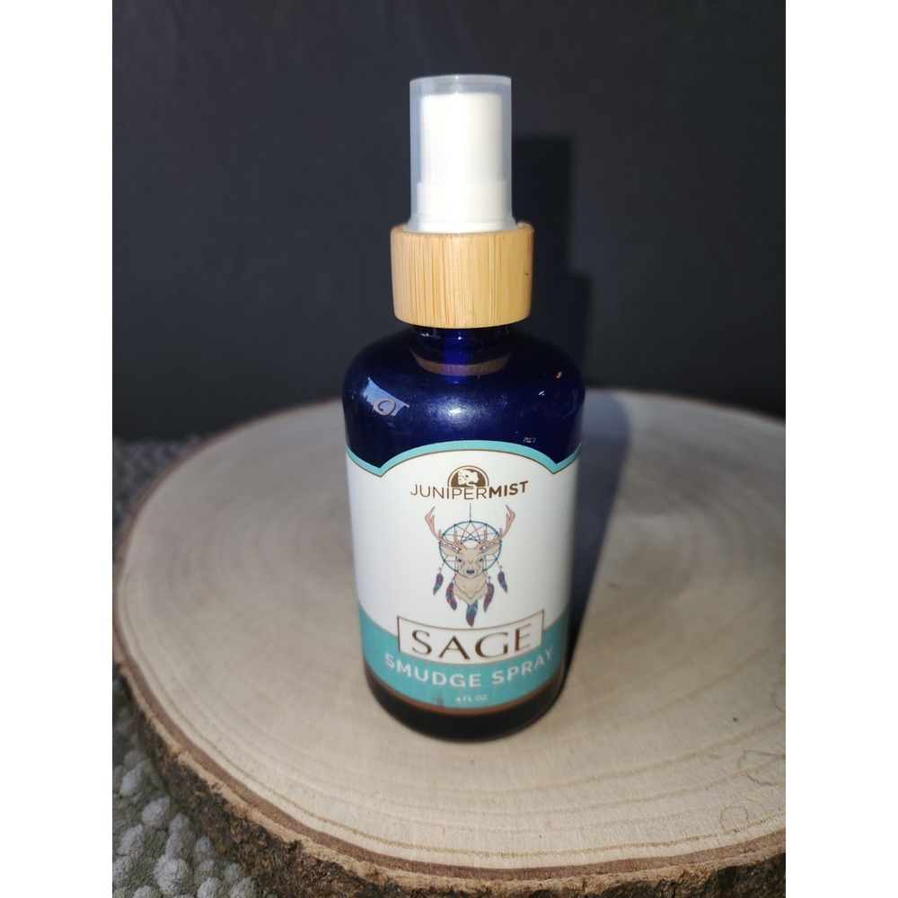 Sage‎ Smudge Spray 4oz - Cleanse & Protect Aura - Smokeless Mist with Quartz